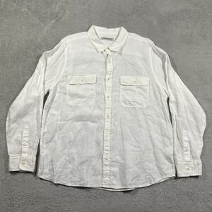 Outerknown Shirt Mens XL White Windward Linen Baird McNutt Irish Button Up